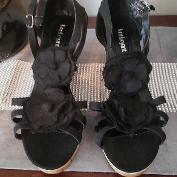 Lane Bryant Shoes - Lane Bryant Woman Size 11W Black Wedges